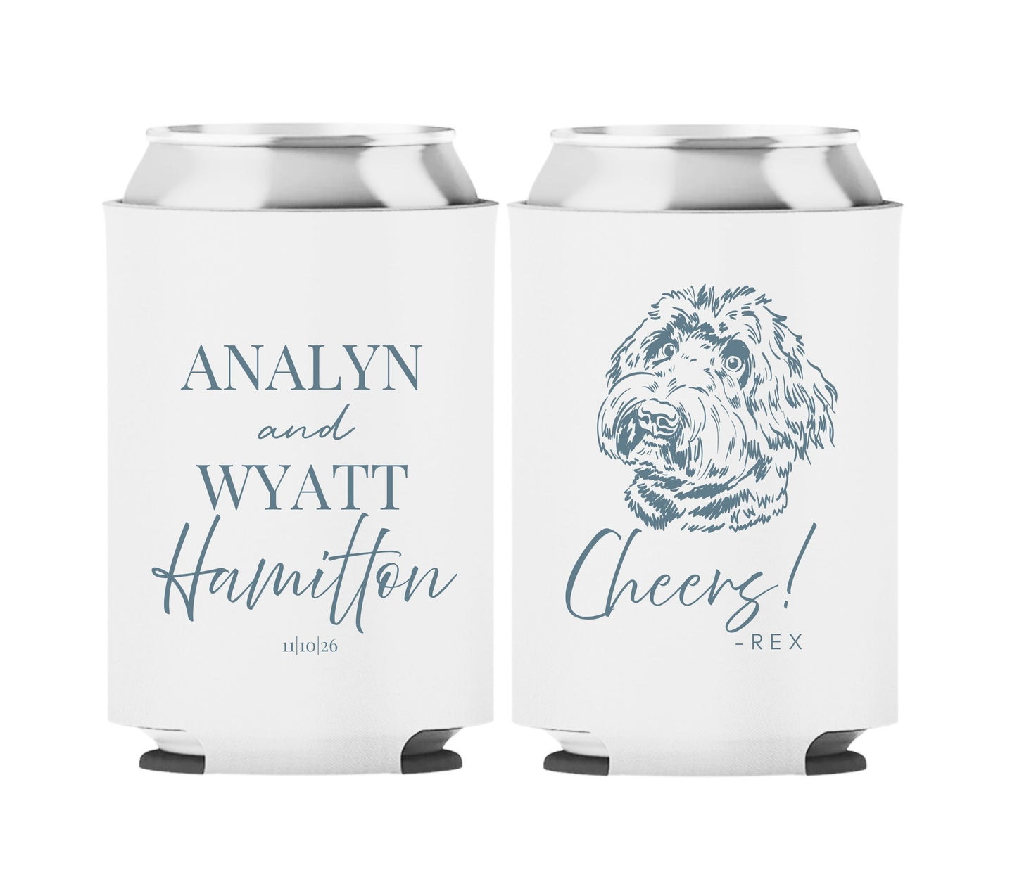 Personalized Wedding Koozies Hamilton