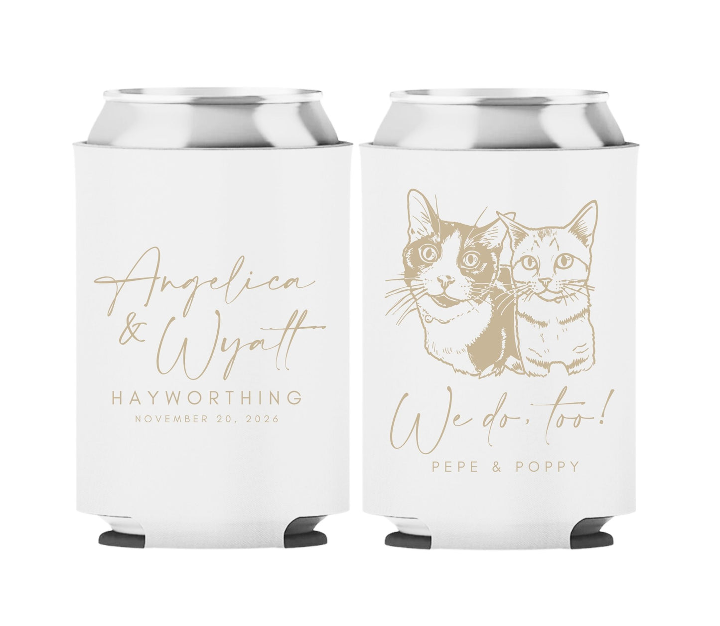 Personalized Wedding Koozies Angelica