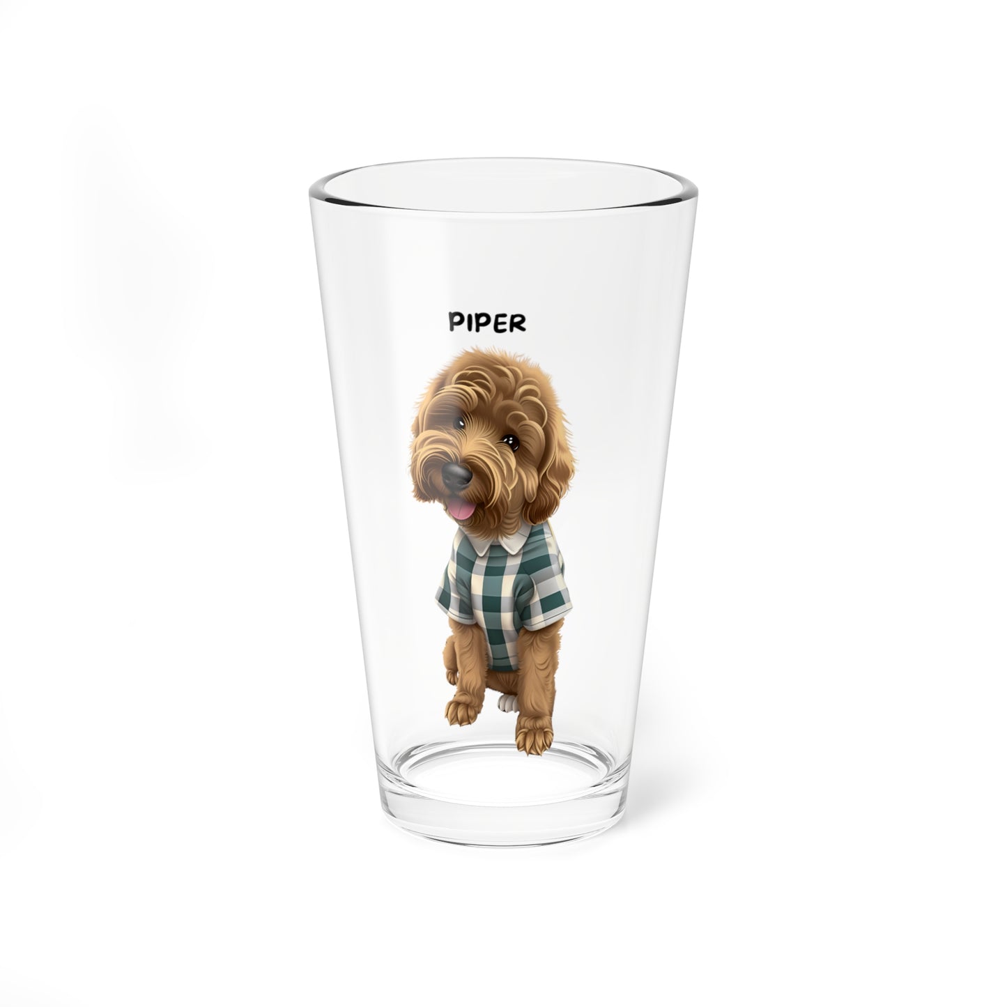 Custom Dog Pint Glass 16oz