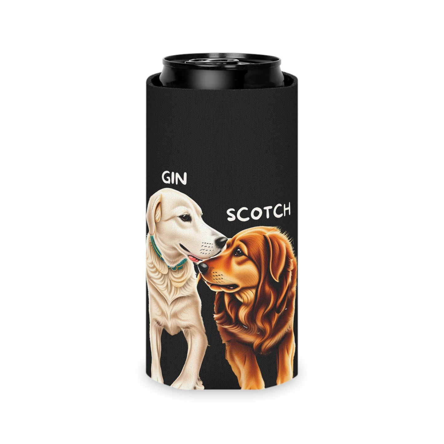Black Personalized Pet Can Koozie