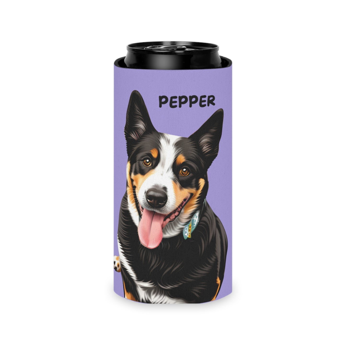 Purple Personalized Pet Can Koozie