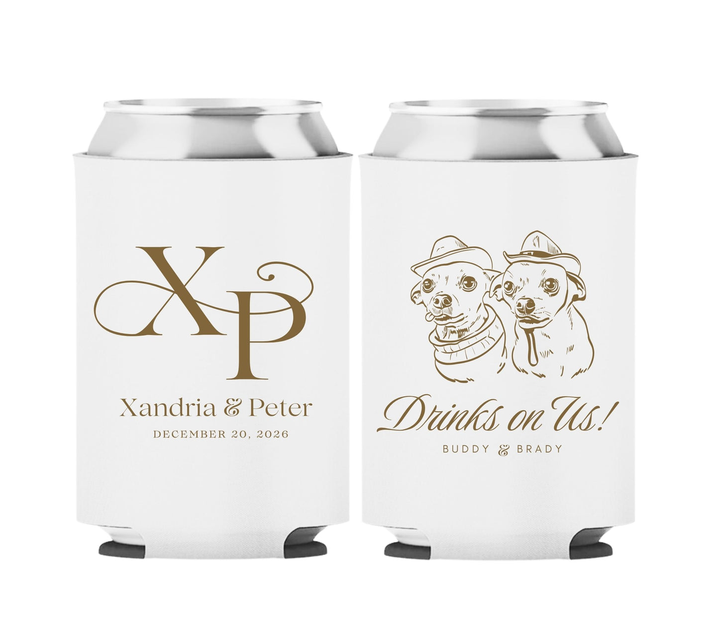 Personalized Wedding Koozies Xandria
