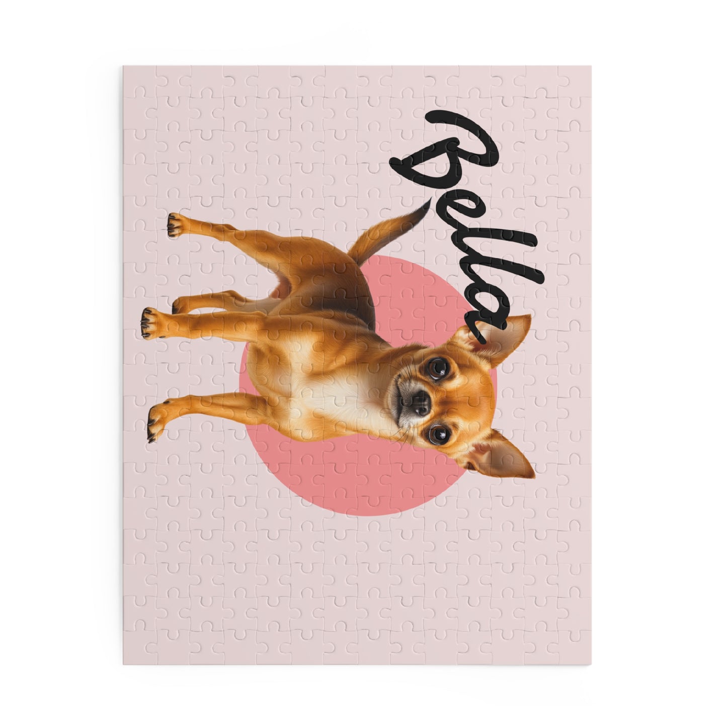 Custom Chihuahua Puzzle Pale Pink