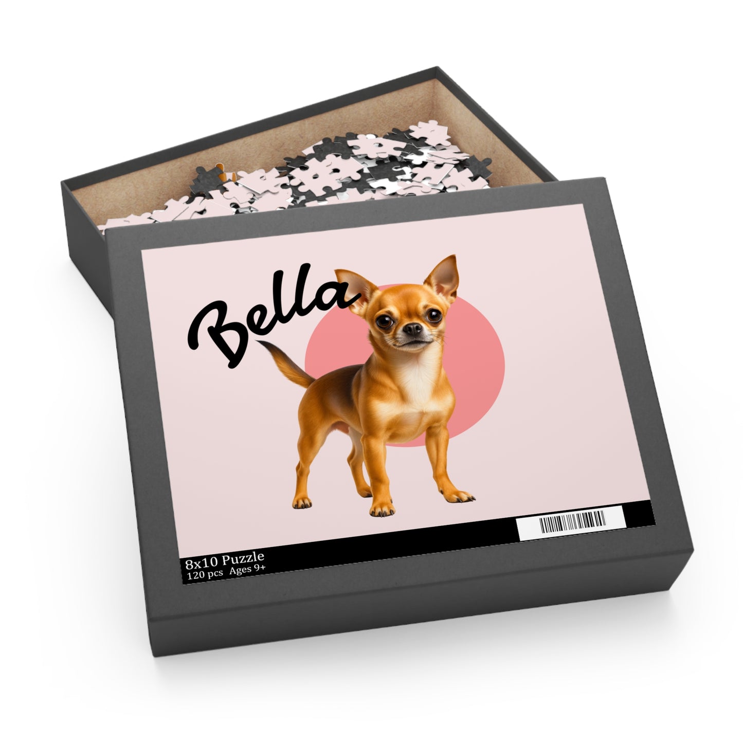 Custom Chihuahua Puzzle Pale Pink