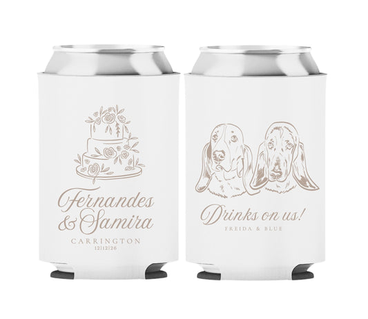 Personalized Wedding Koozies Carrington