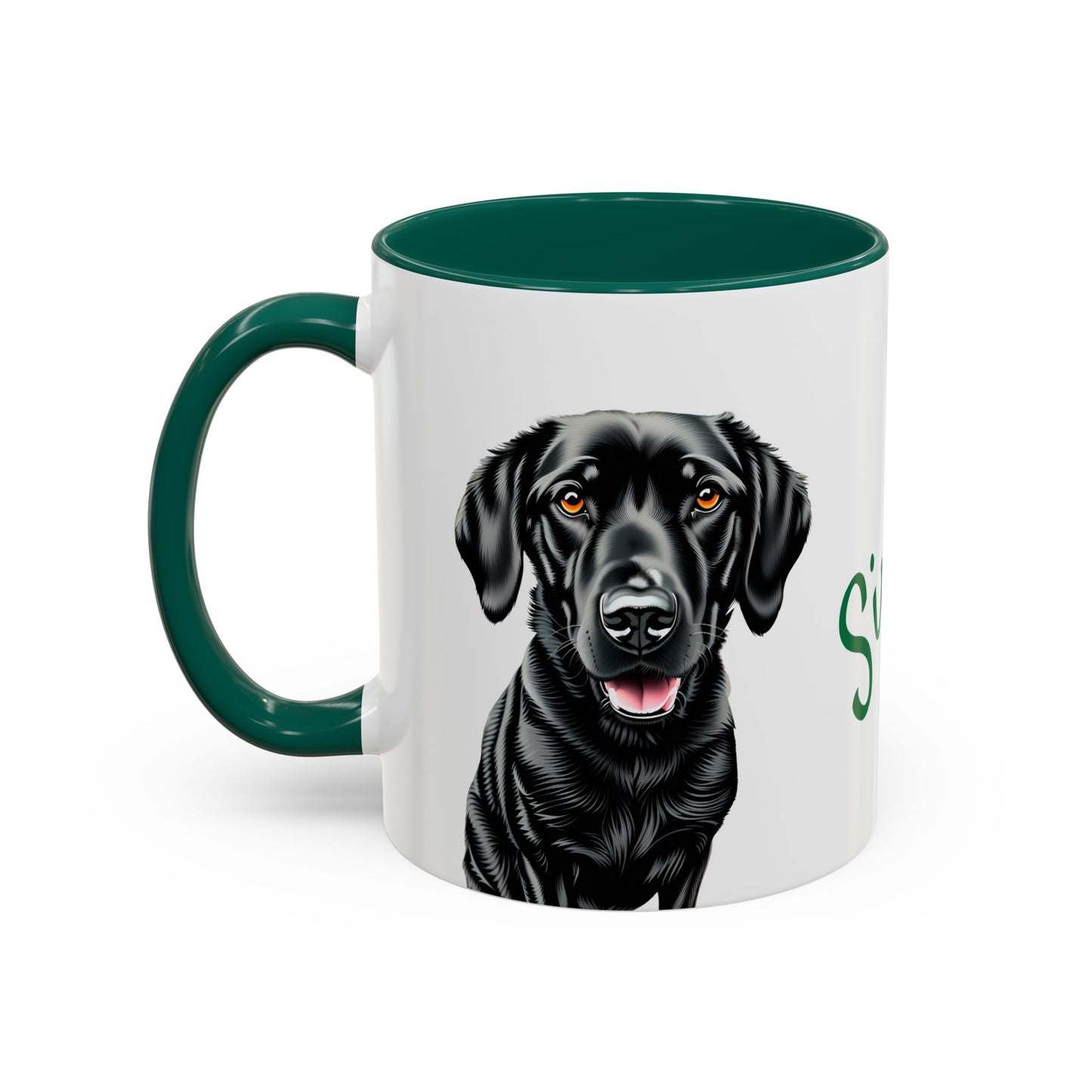 Personalized Dog Mug Forest Green