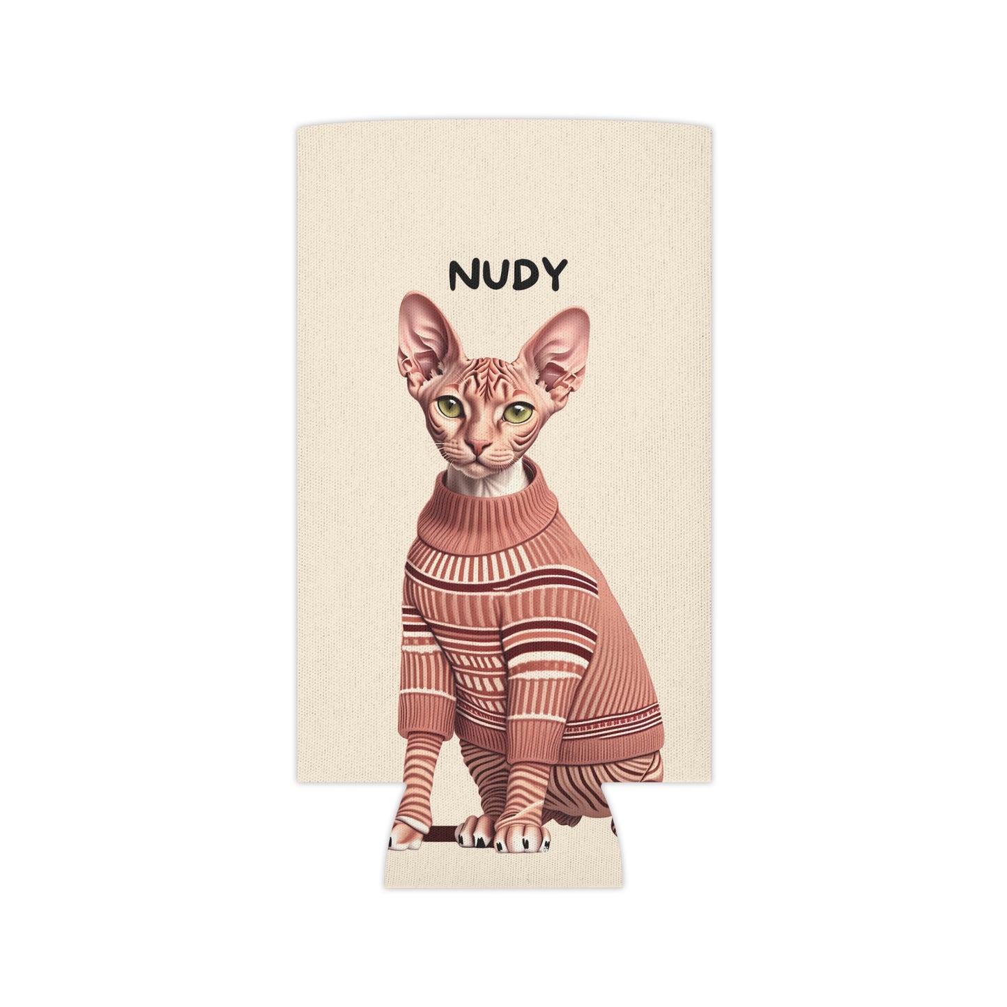 Nudy Personalized Cat Can Cooler