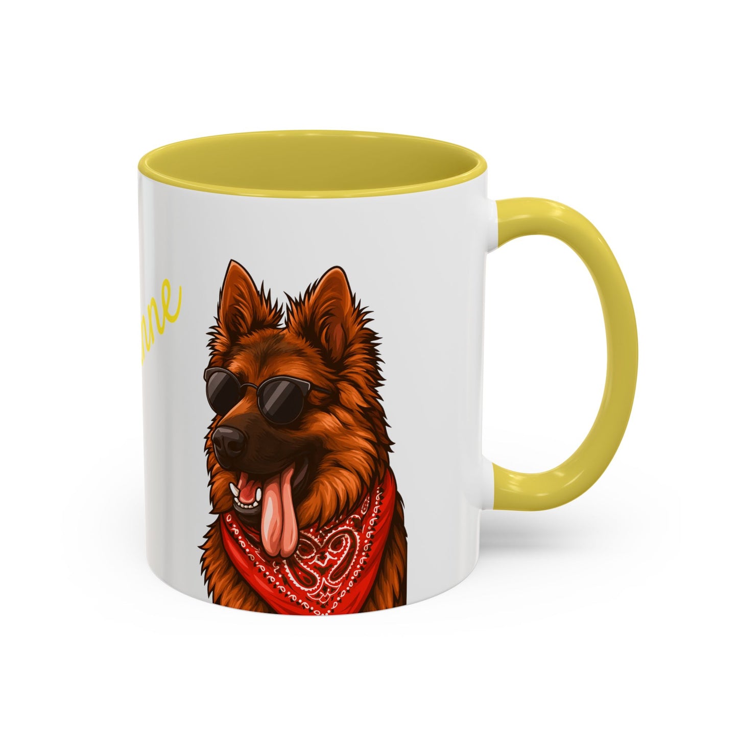 Personalized Dog Mug Yellow