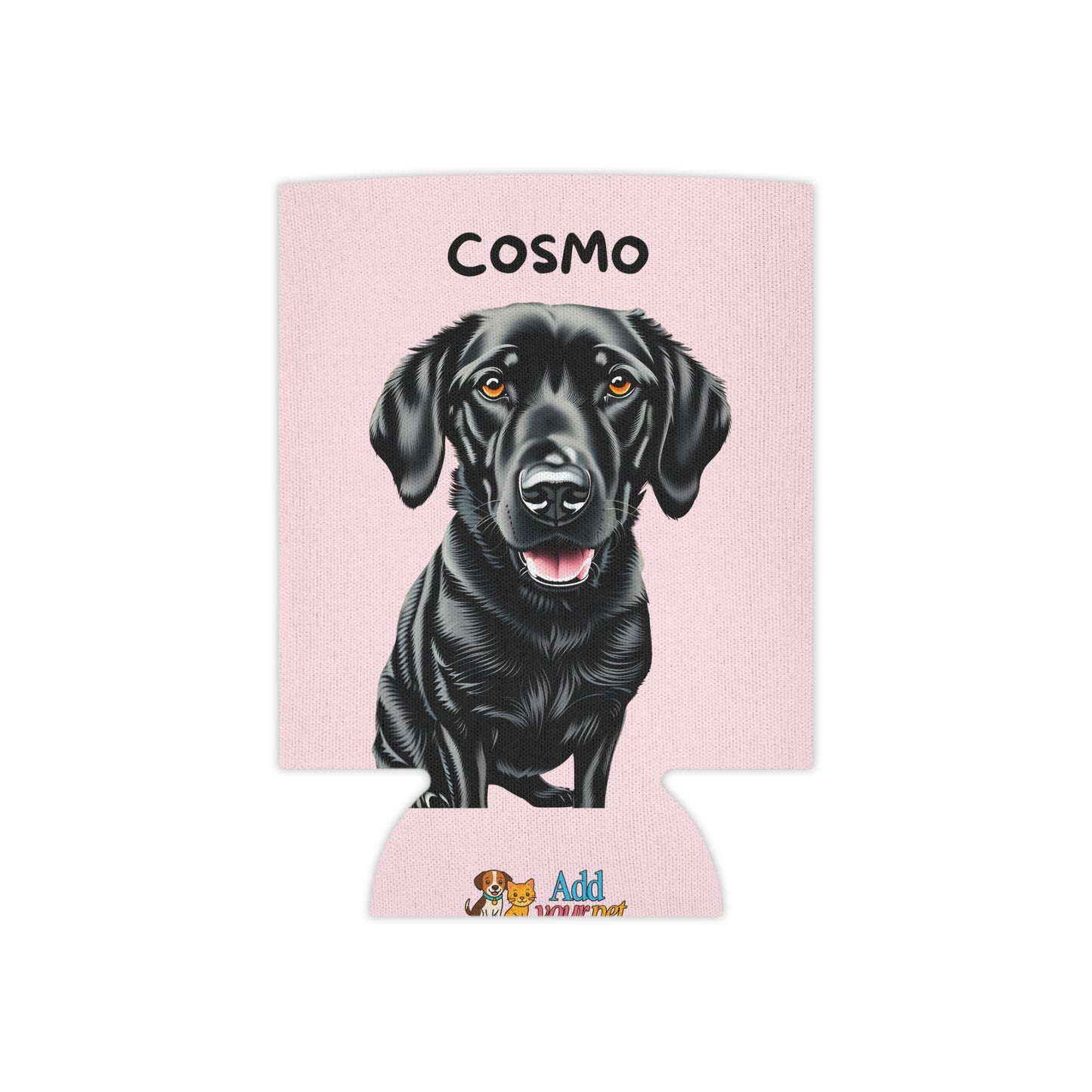 Pale Pink Personalized Pet Can Koozie