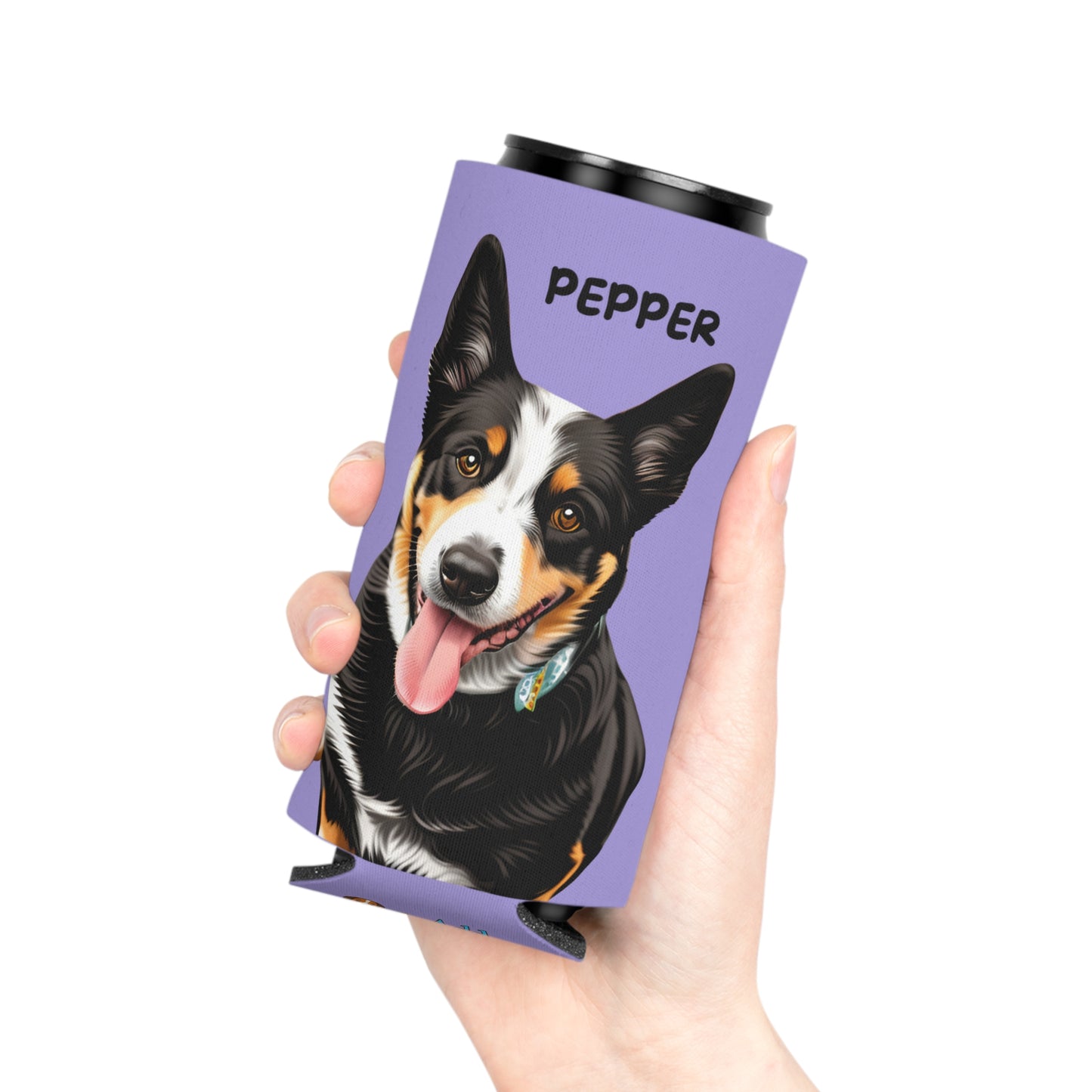 Purple Personalized Pet Can Koozie