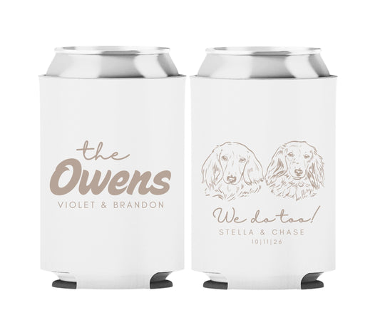 Personalized Wedding Koozies The Owens