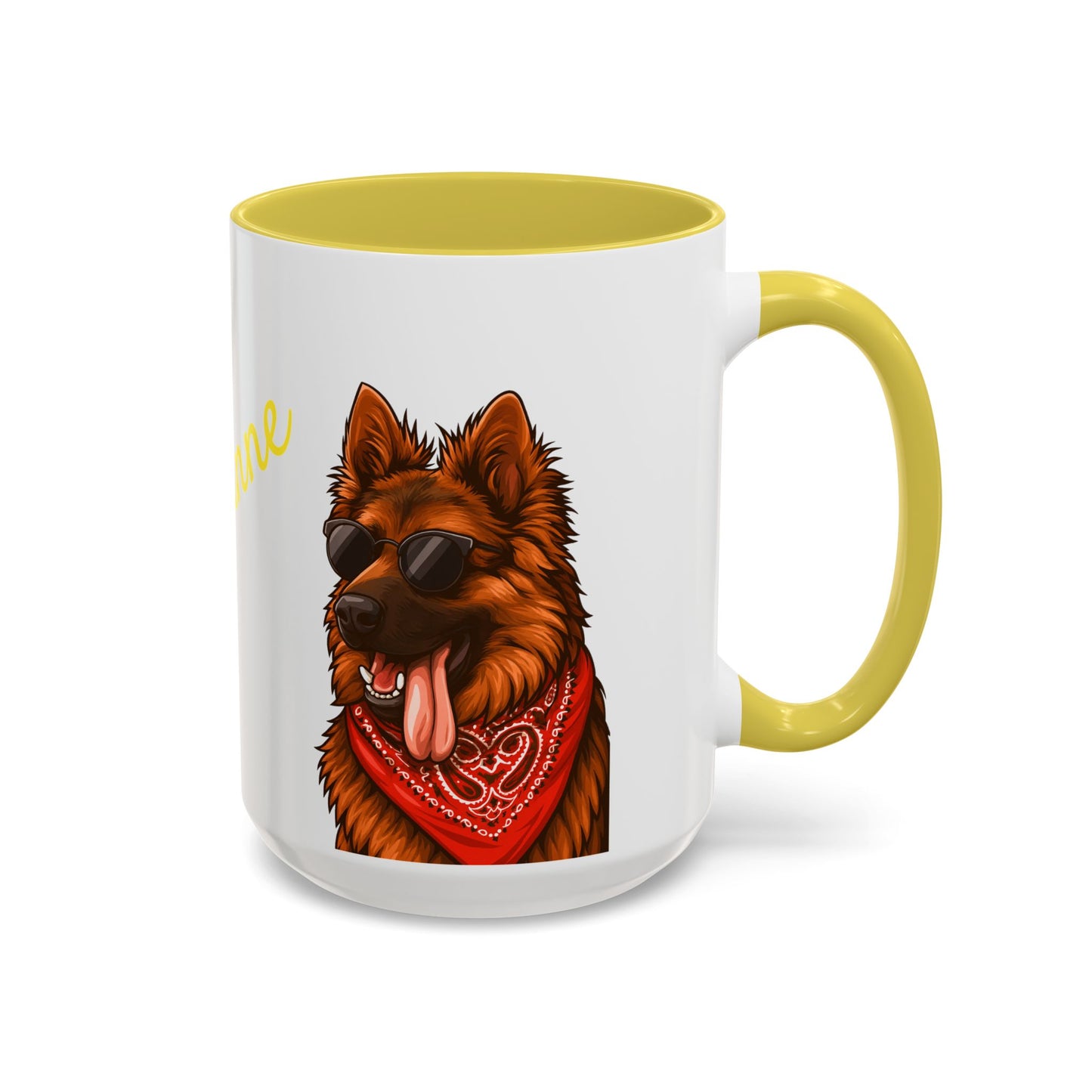 Personalized Dog Mug Yellow
