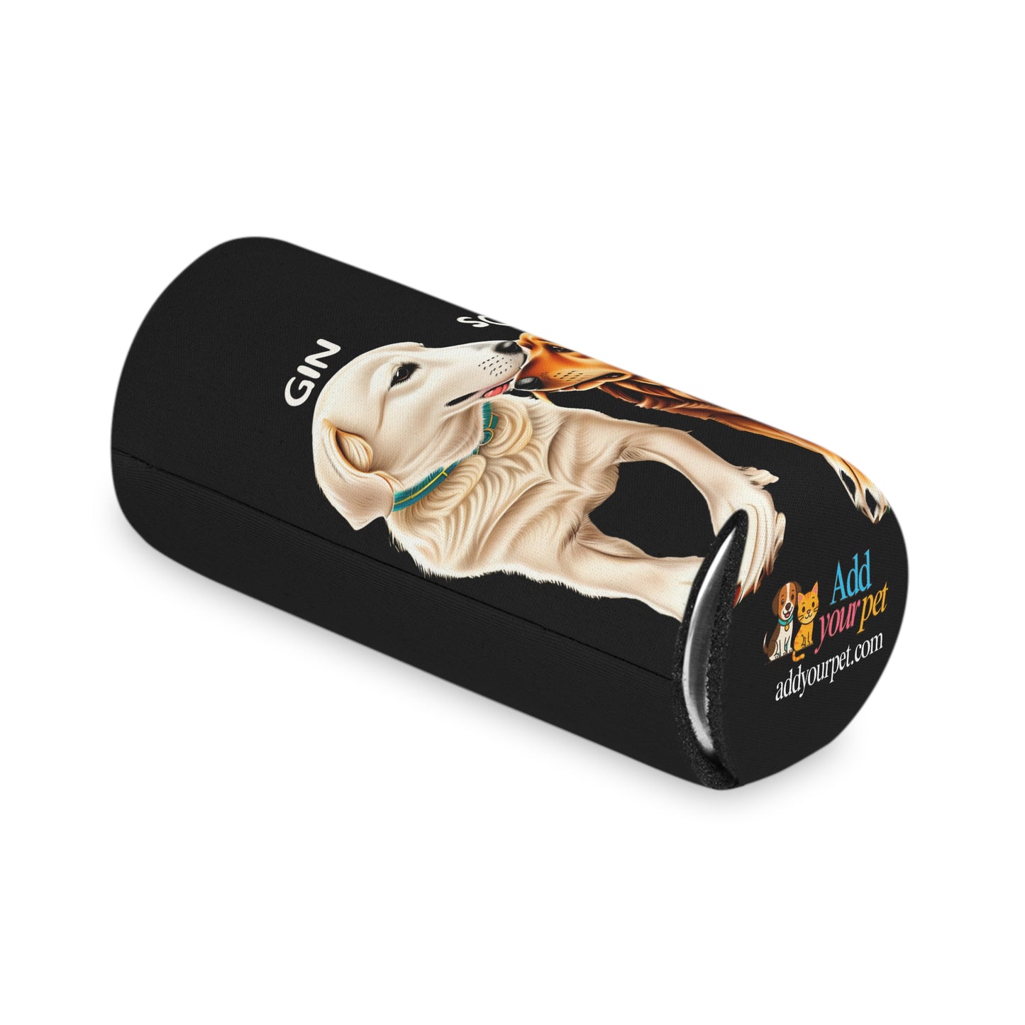 Black Personalized Pet Can Koozie