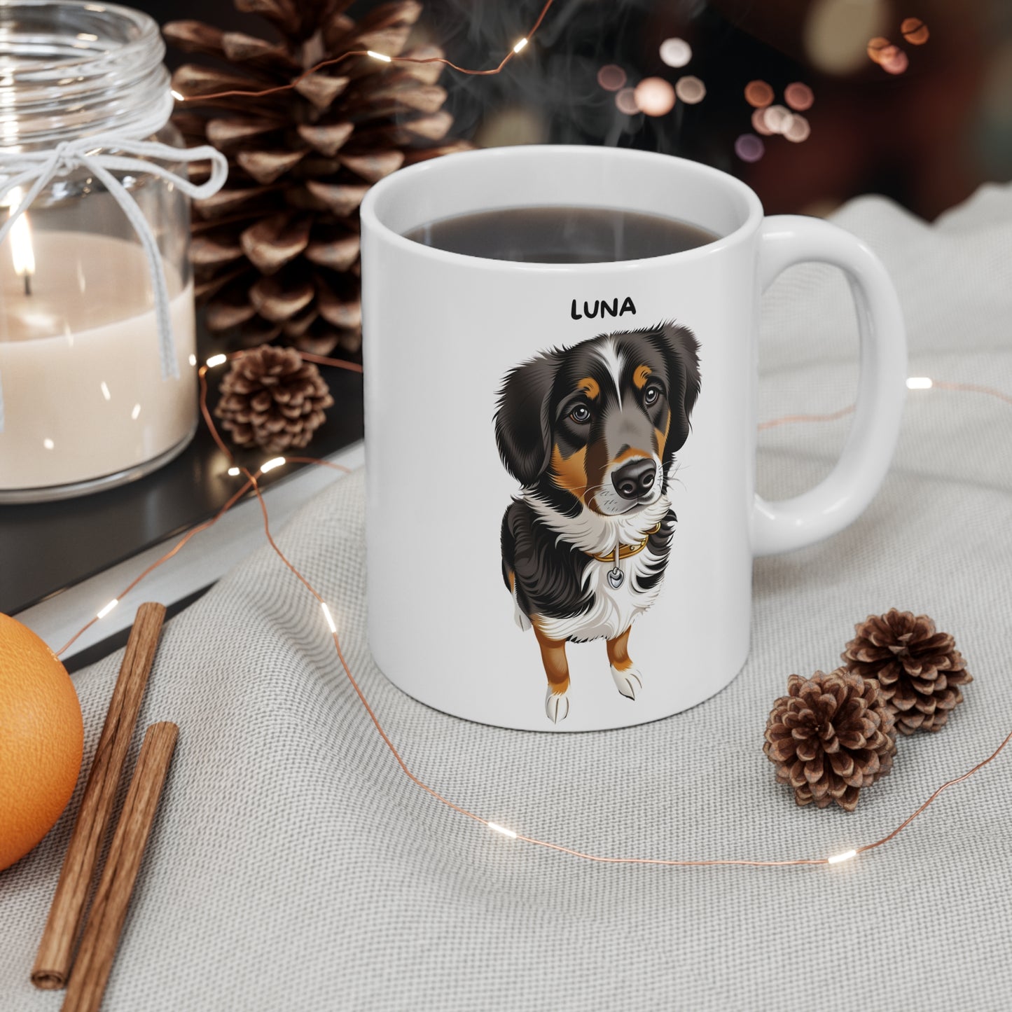 Personalized Dog Mug White