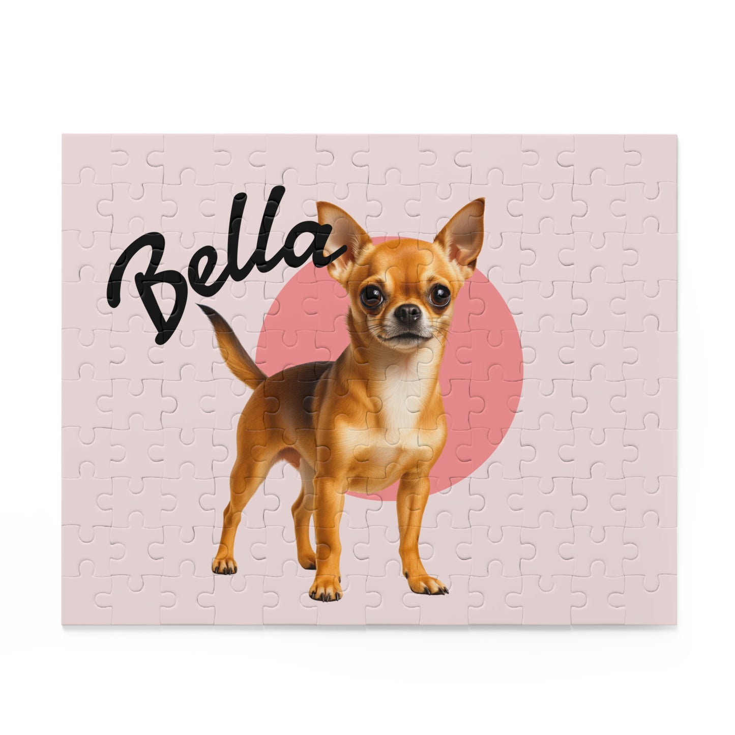 Custom Chihuahua Puzzle Pale Pink