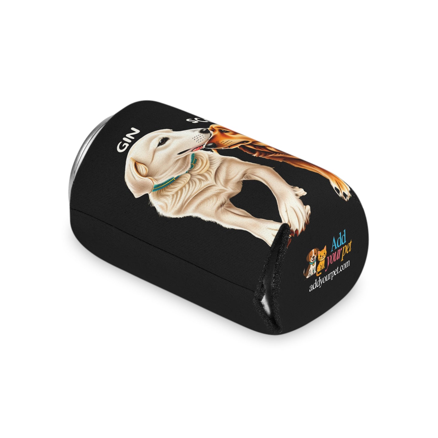 Black Personalized Pet Can Koozie