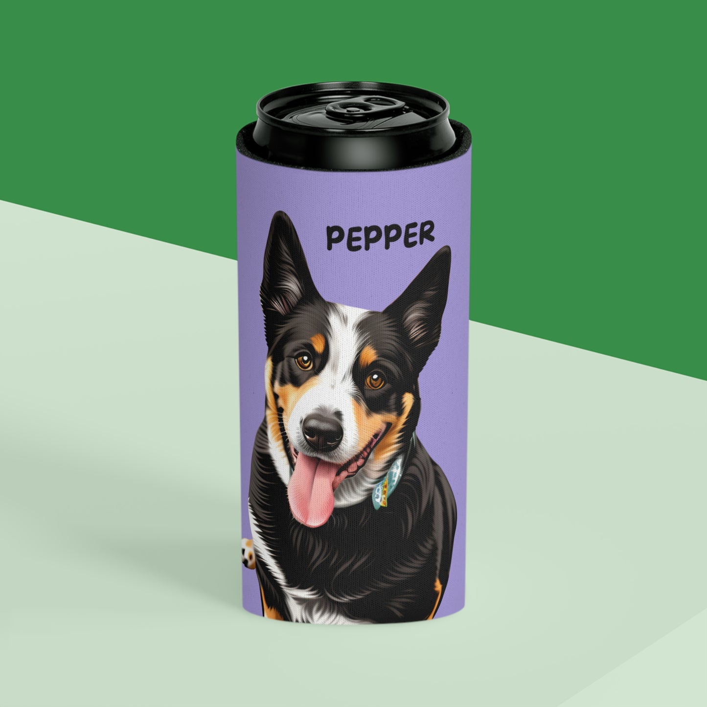 Purple Personalized Pet Can Koozie