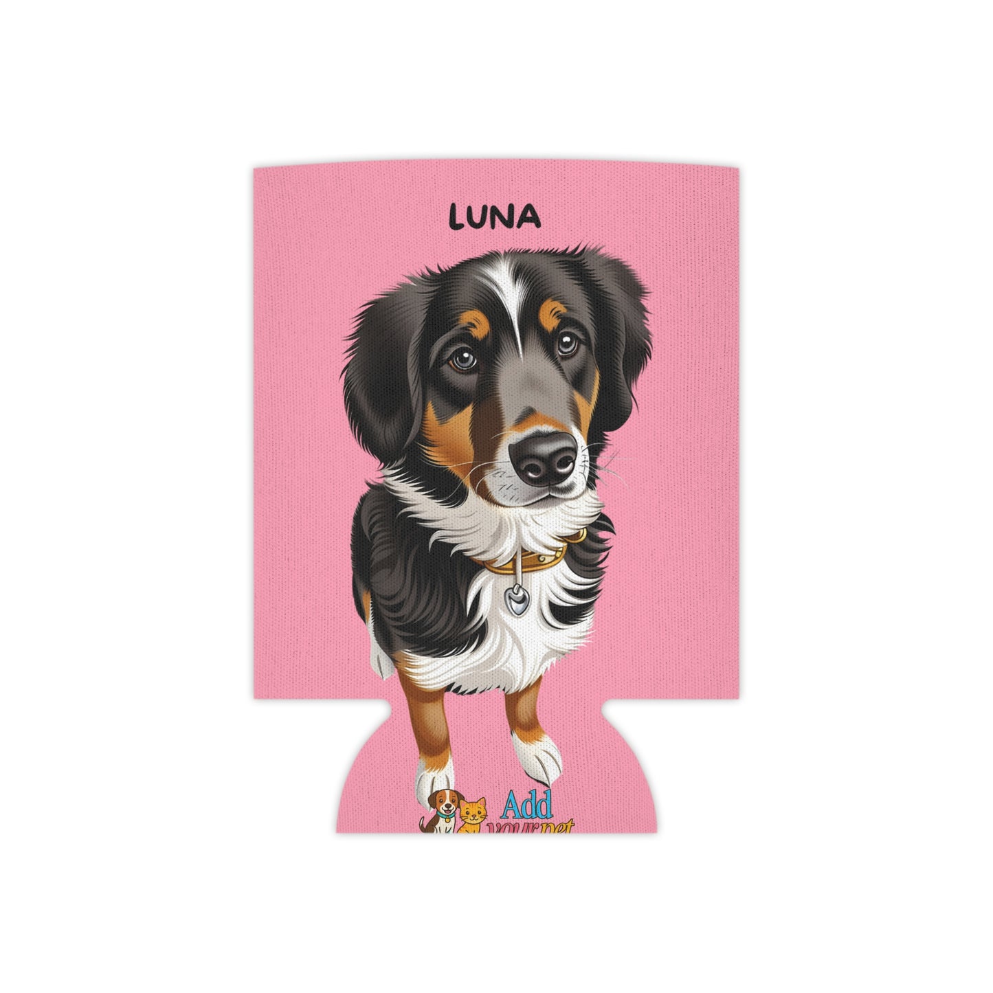 Pink Personalized Pet Can Koozie
