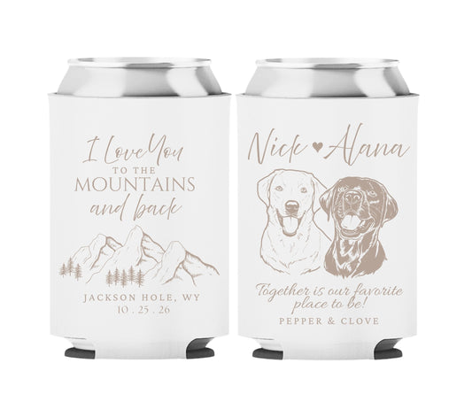 Personalized Wedding Koozies Jackson Hole