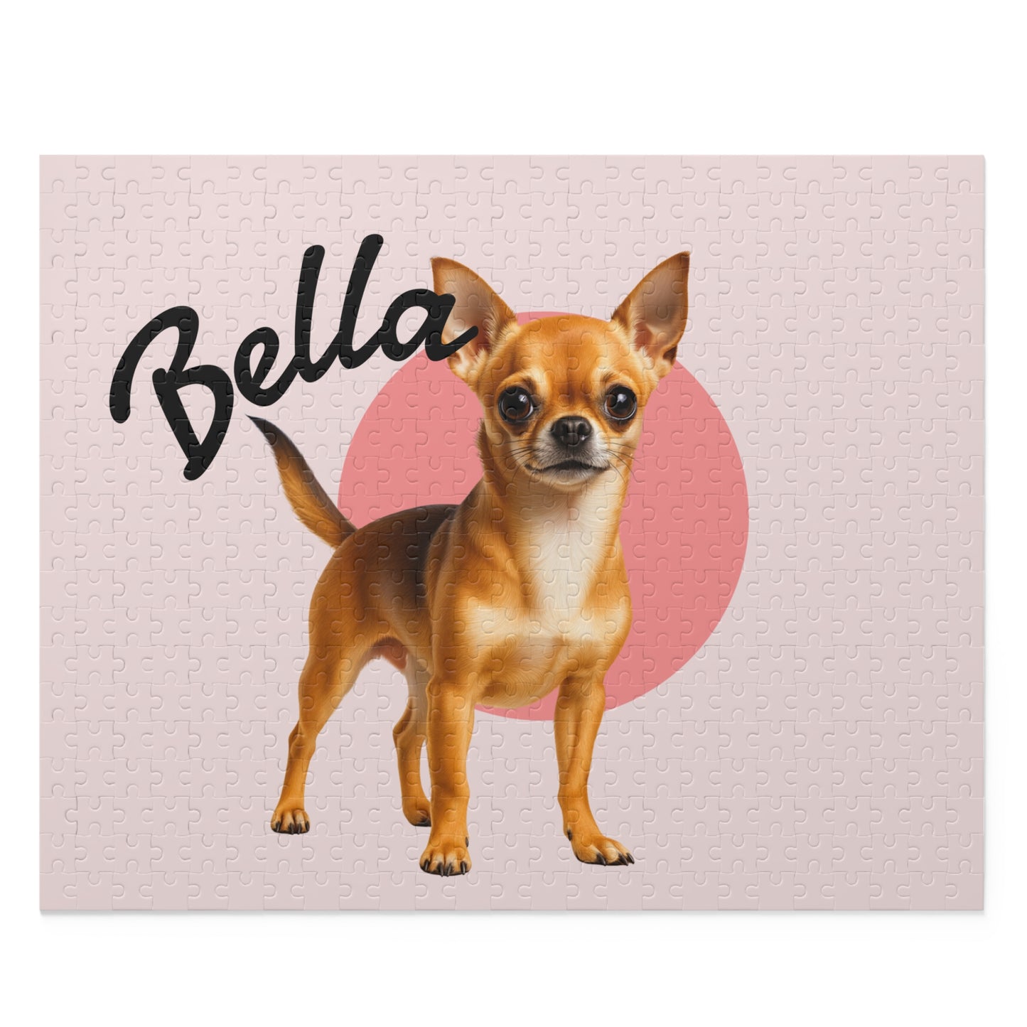 Custom Chihuahua Puzzle Pale Pink