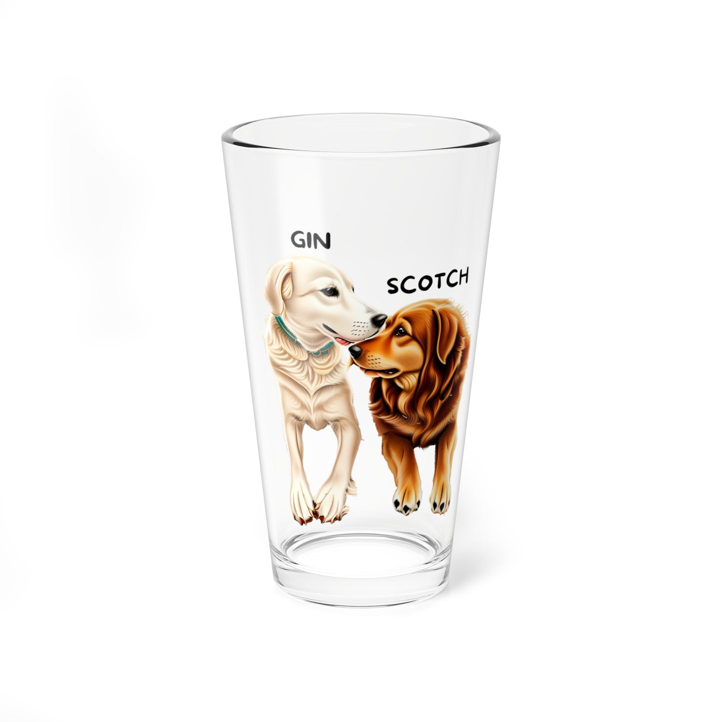 Personalized Dog Pint Glass Custom 16oz