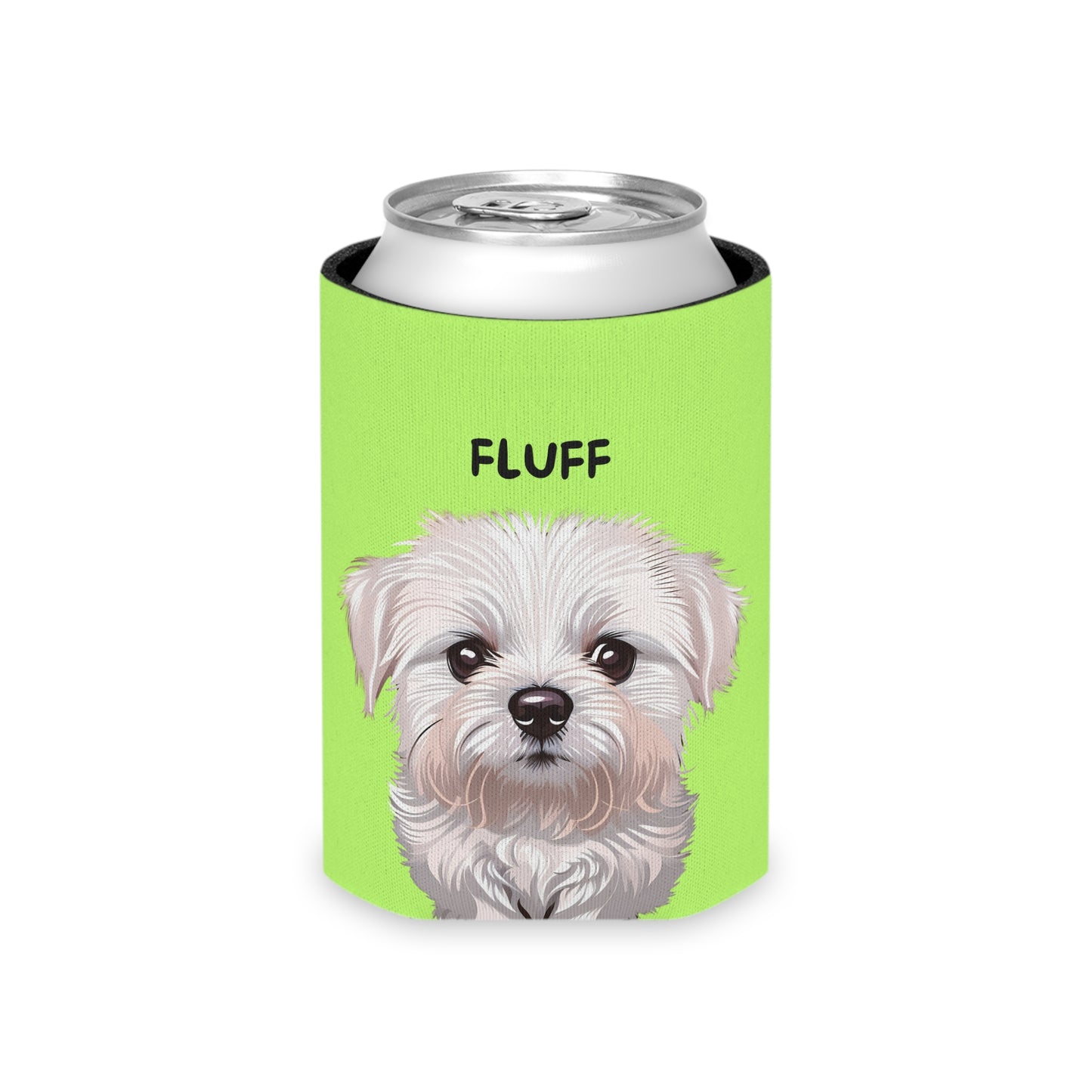 Green Personalized Dog Can Cooler Koozie