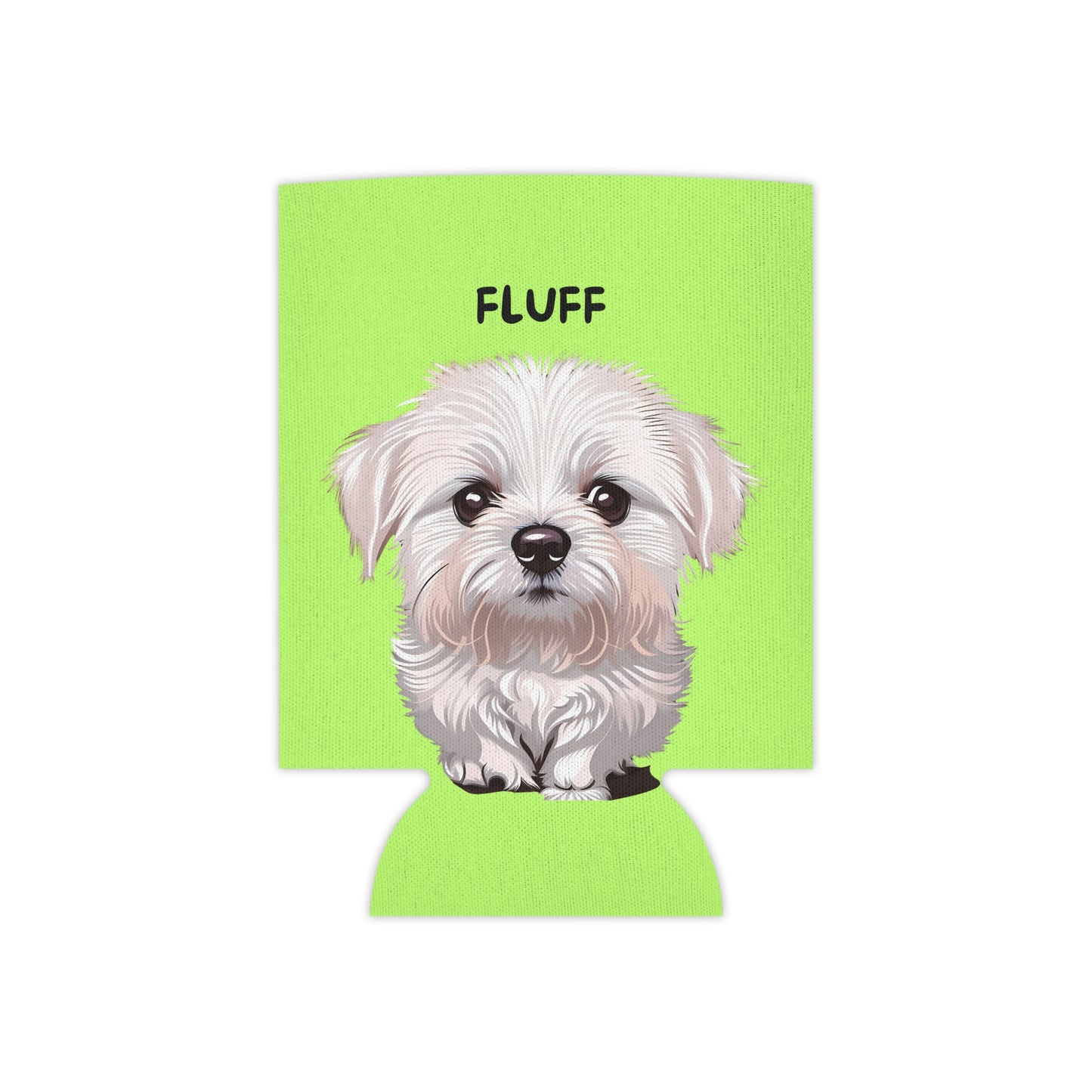 Green Personalized Dog Can Cooler Koozie