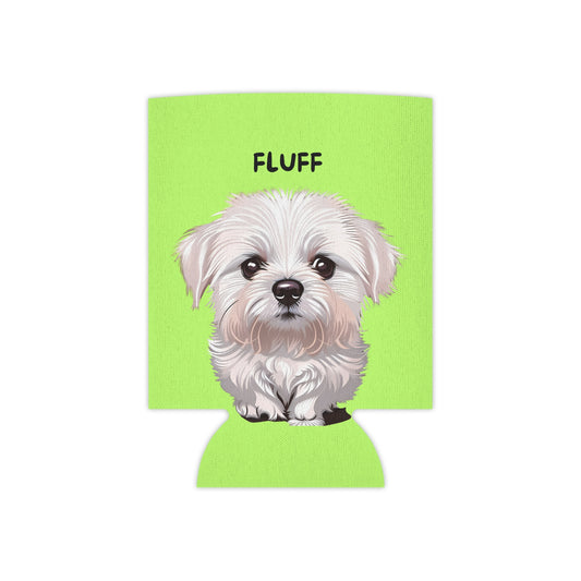 Green Personalized Dog Can Cooler Koozie