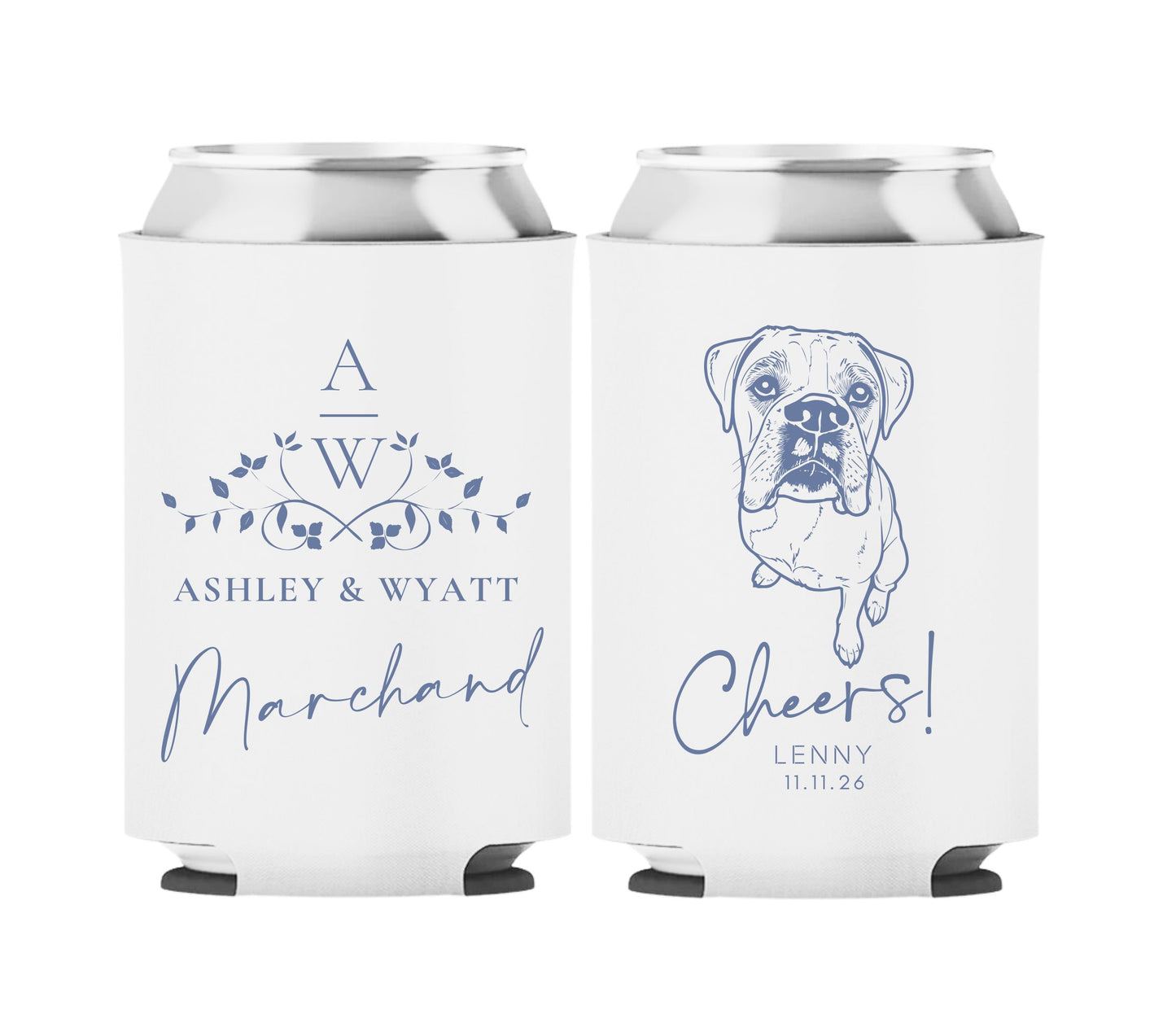 Personalized Wedding Koozies Ashley