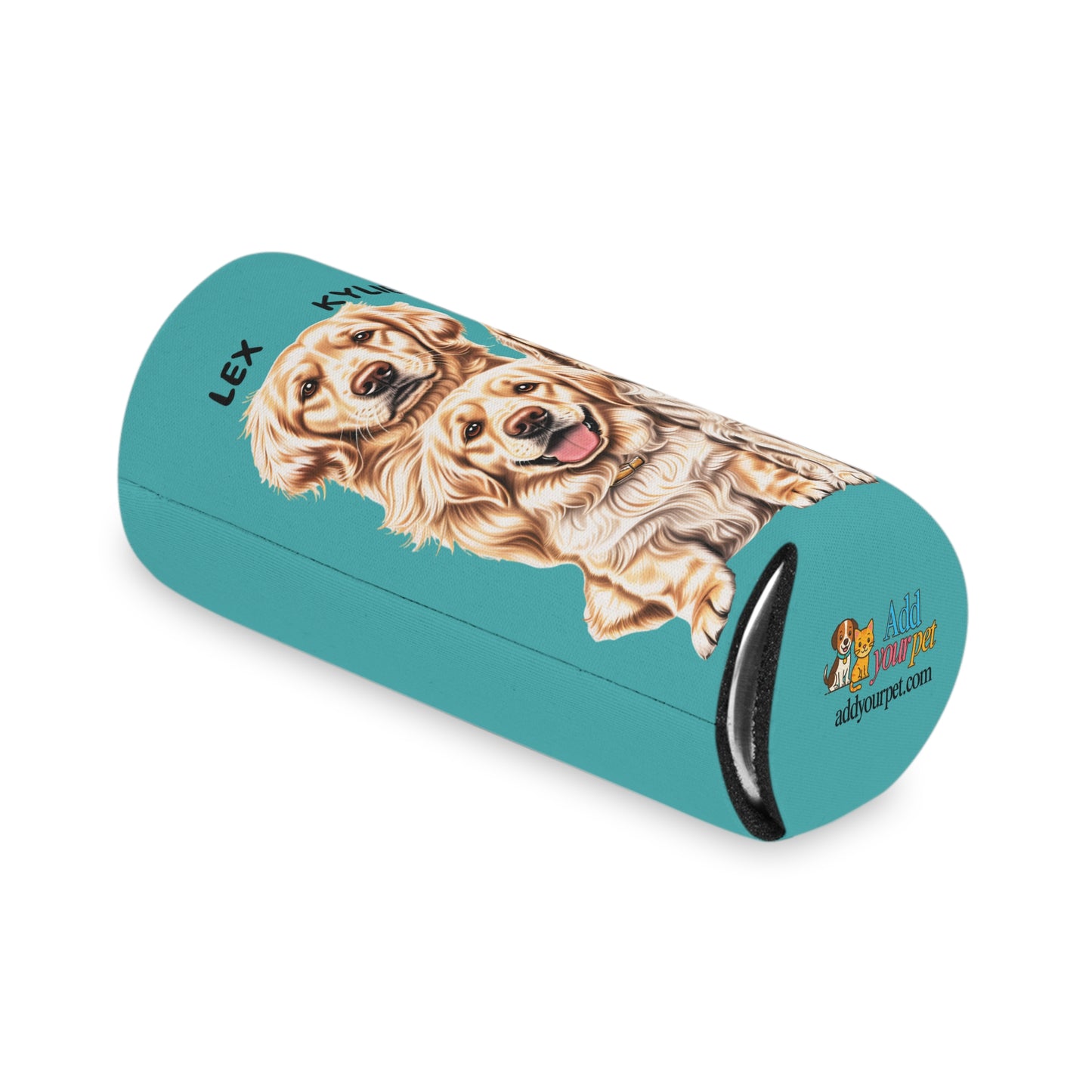 Teal Personalized Pet Can Koozie
