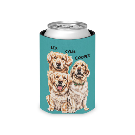 Teal Personalized Pet Can Koozie