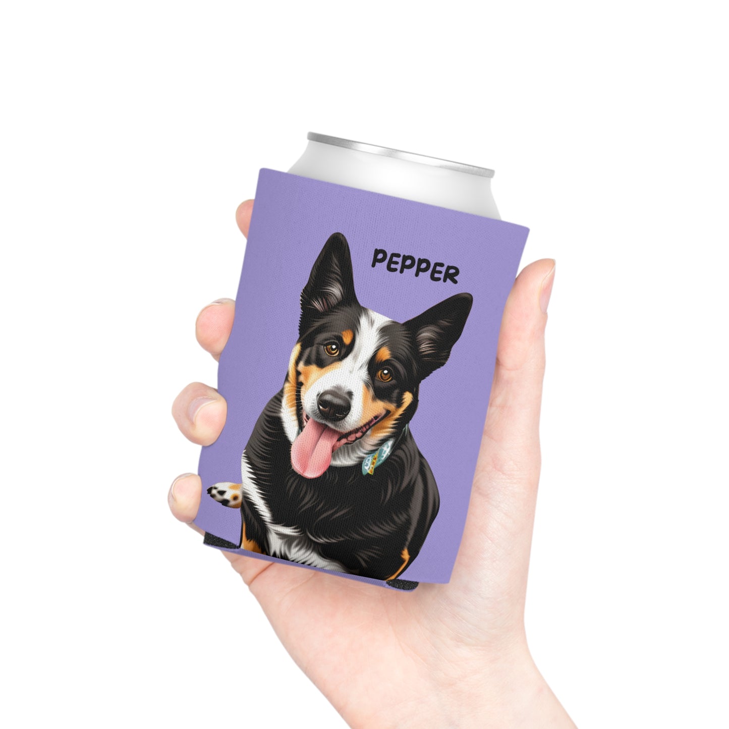 Purple Personalized Pet Can Koozie