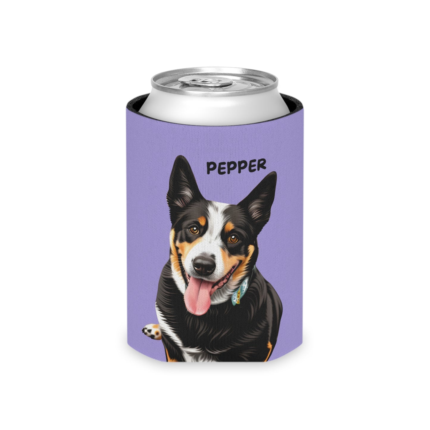 Purple Personalized Pet Can Koozie