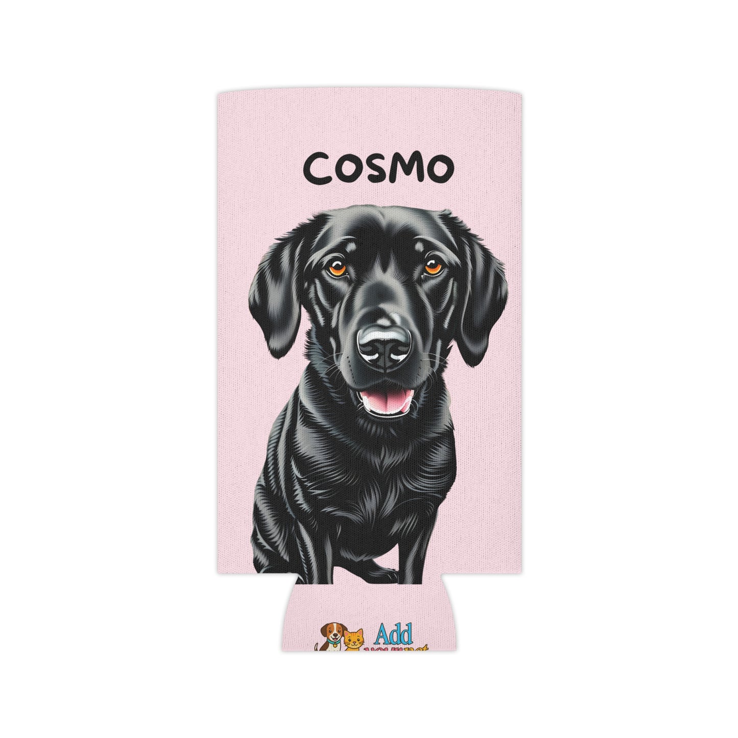Pale Pink Personalized Pet Can Koozie