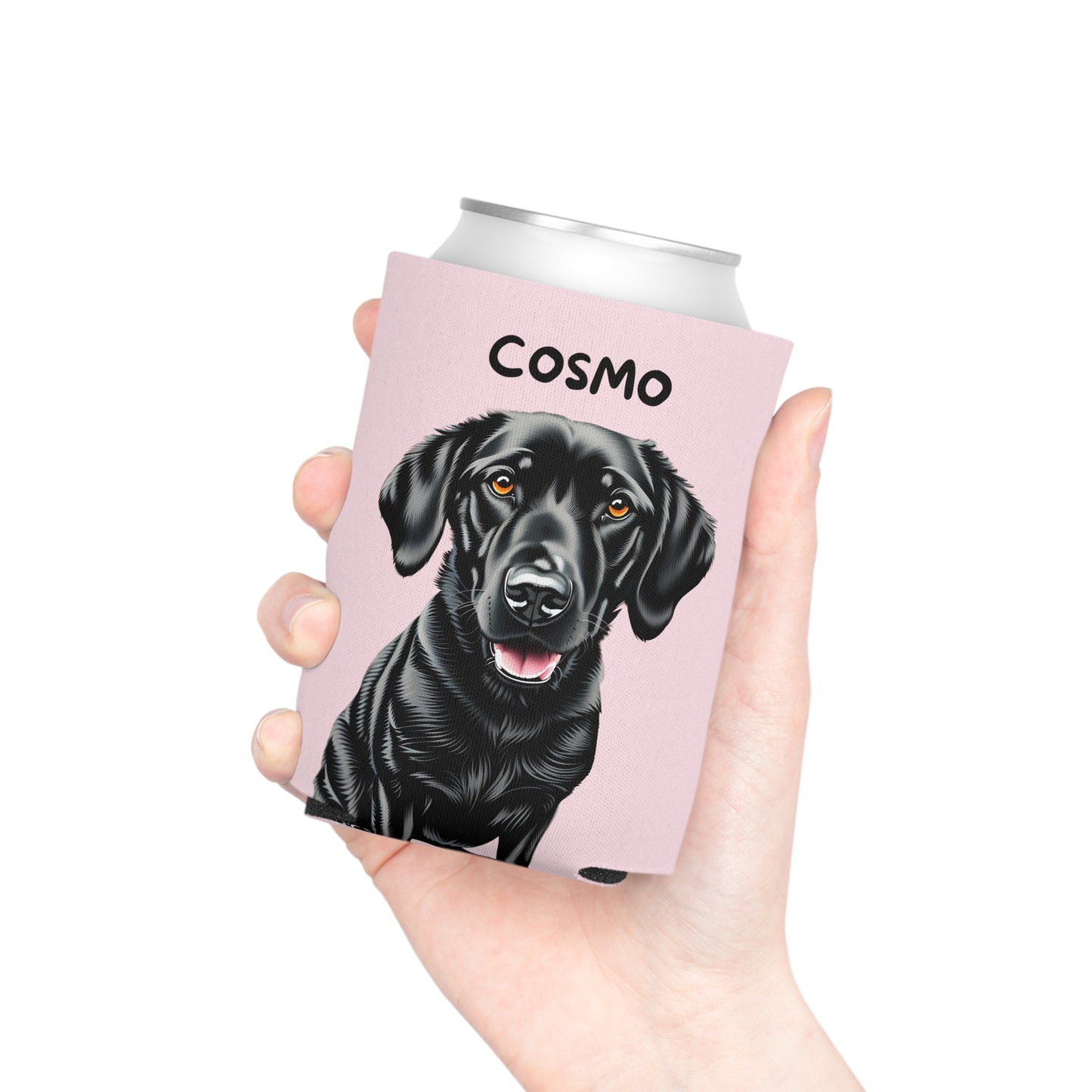 Pale Pink Personalized Pet Can Koozie