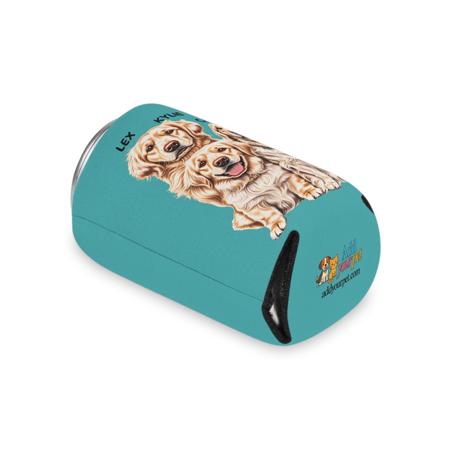 Teal Personalized Pet Can Koozie