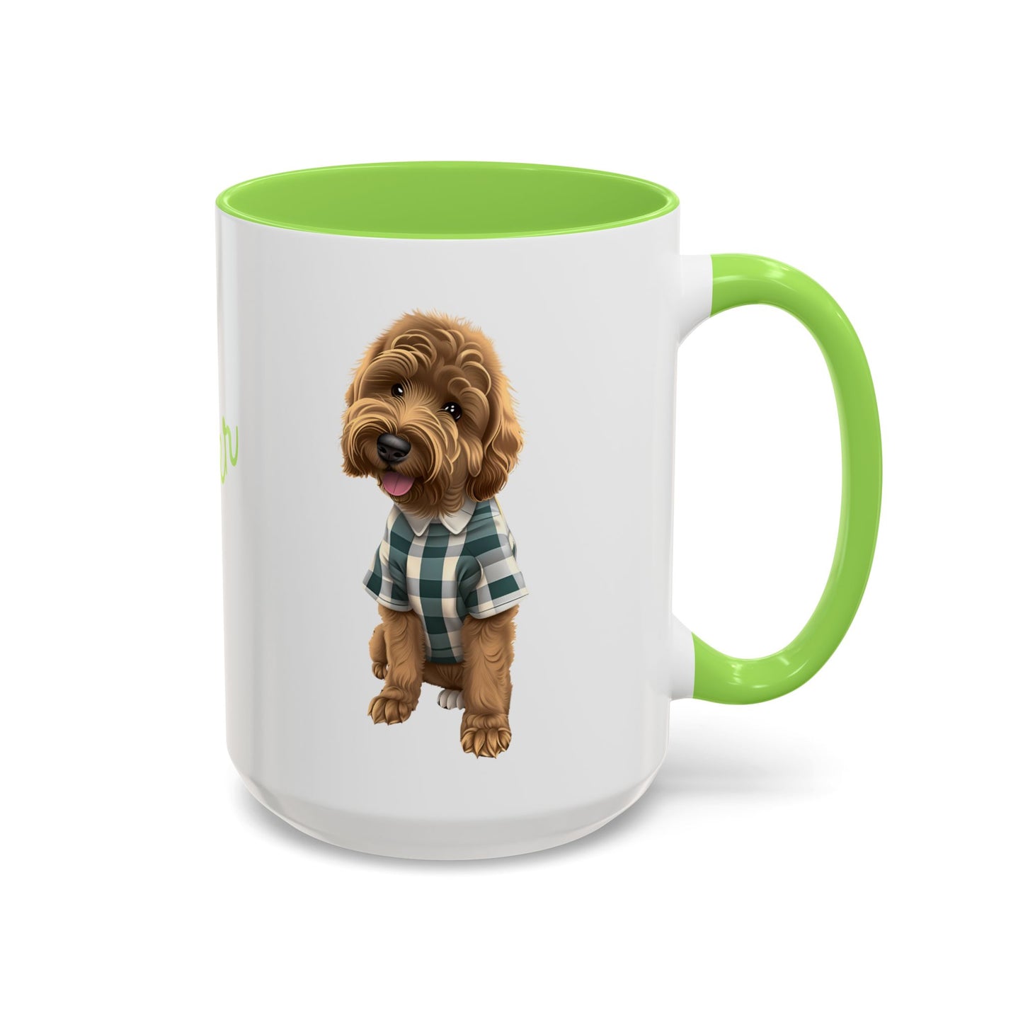 Personalized Dog Mug Pale Green