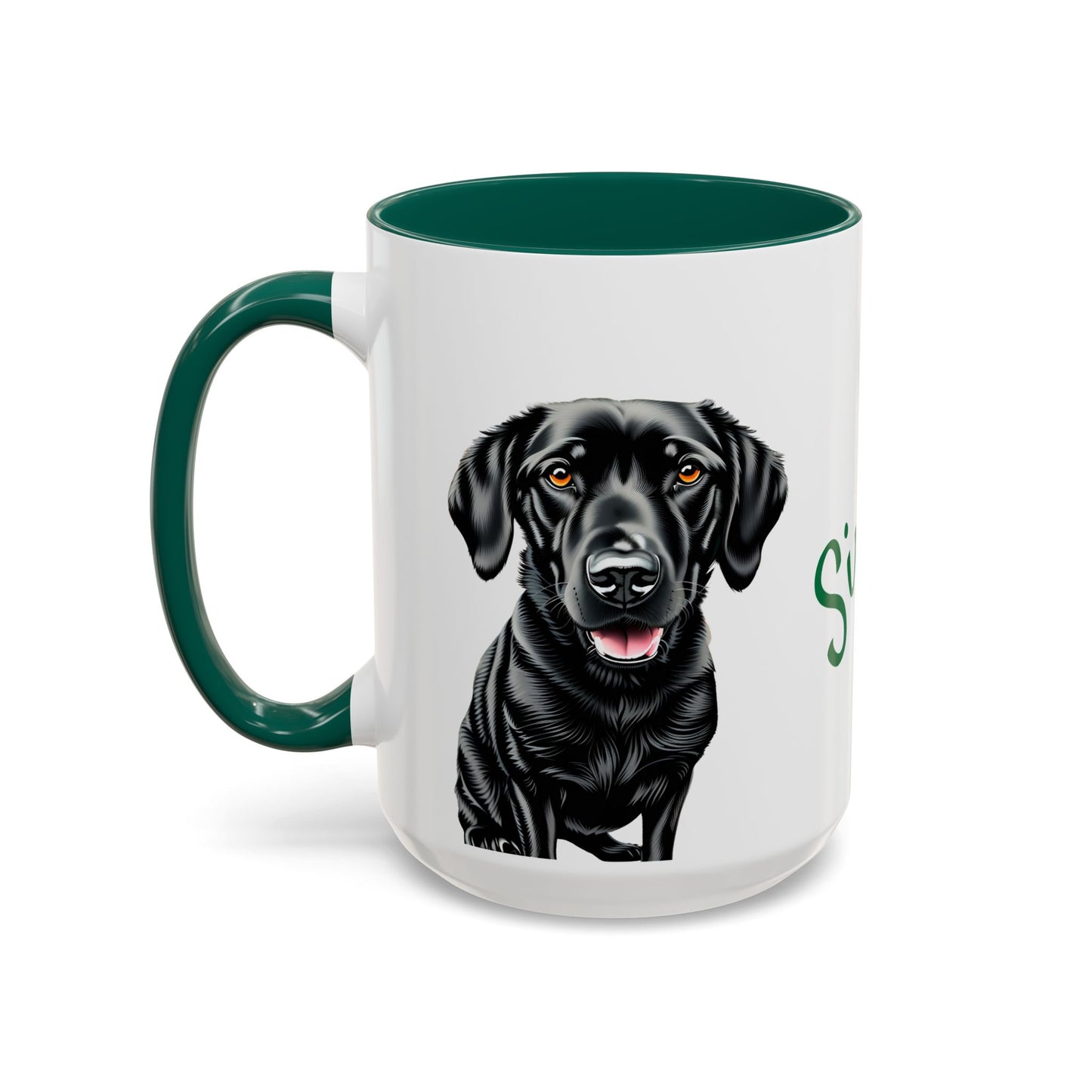 Personalized Dog Mug Forest Green