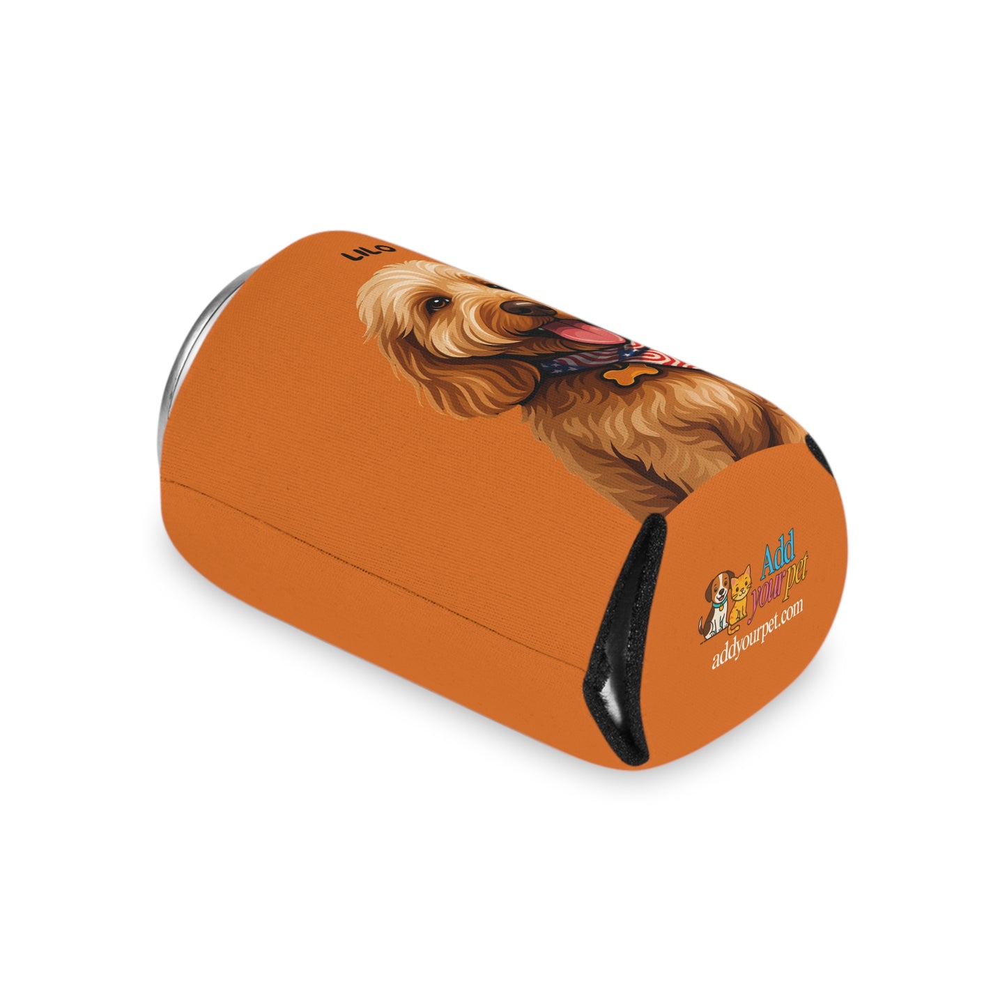 Orange Personalized Pet Can Koozie