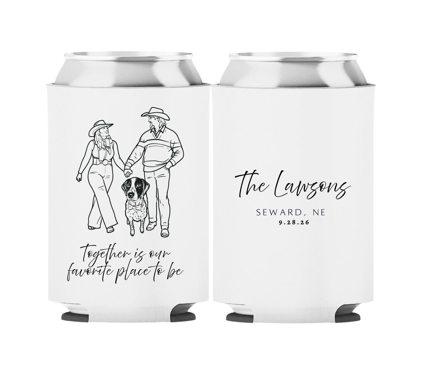 Personalized Wedding Koozies Lawsons