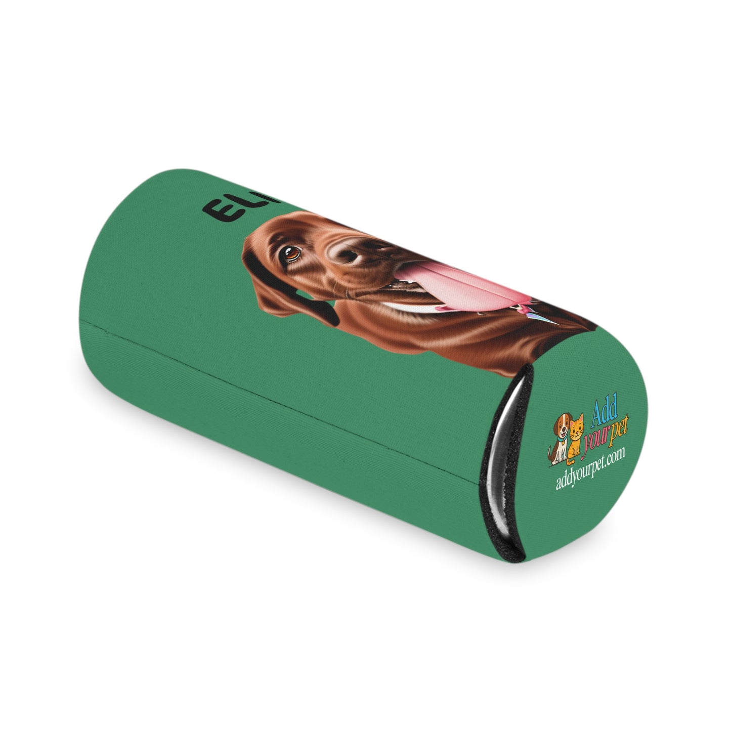 Forest Green Personalized Pet Can Koozie