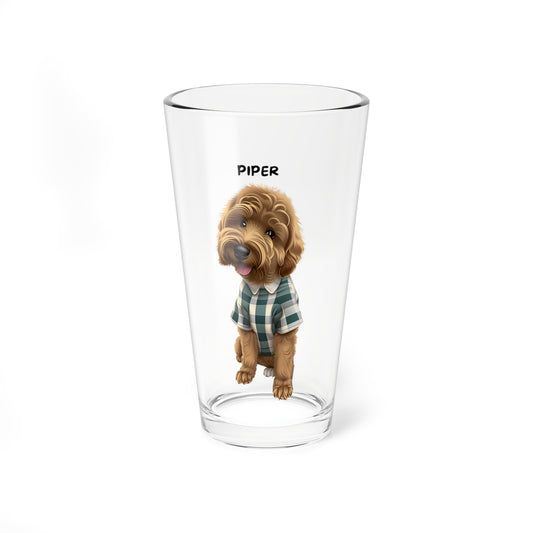 Custom Dog Pint Glass 16oz