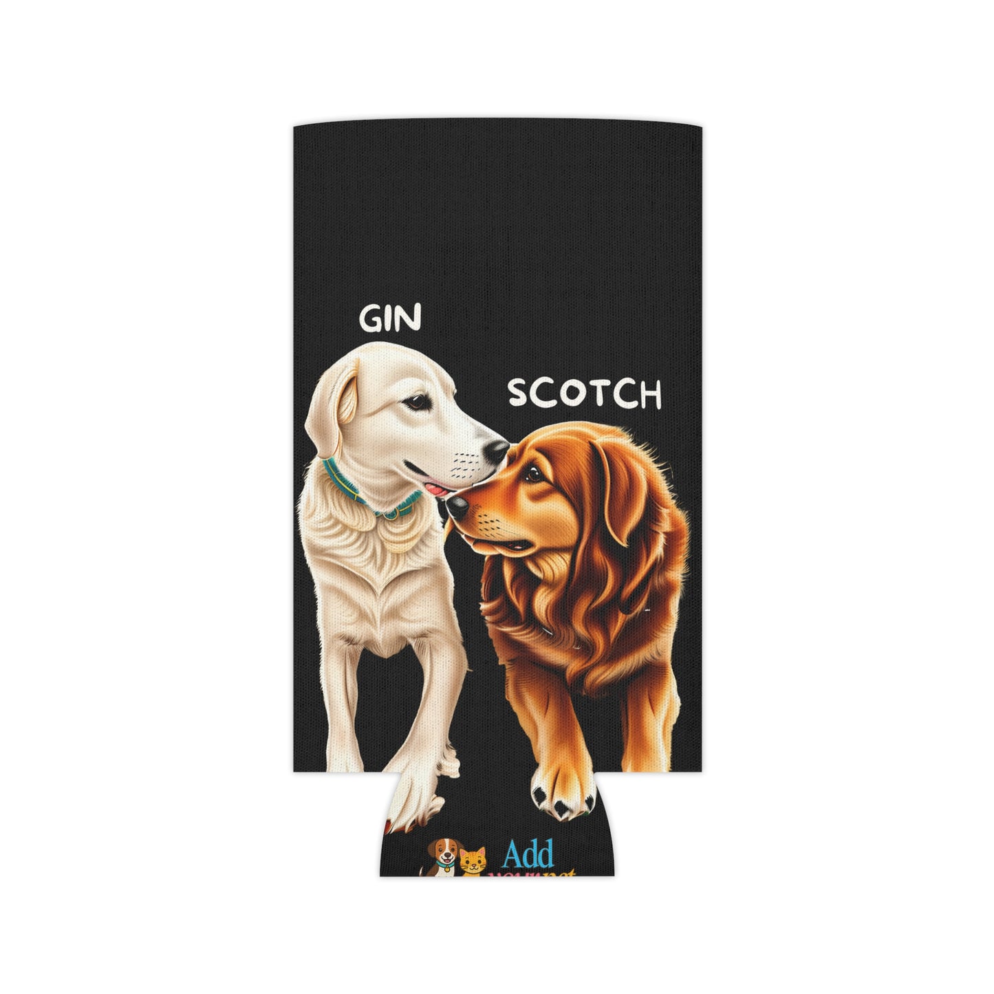 Black Personalized Pet Can Koozie