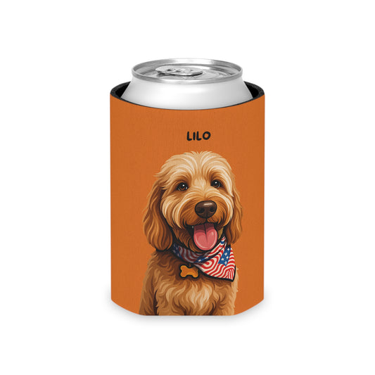 Orange Personalized Pet Can Koozie