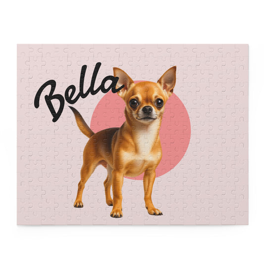 Custom Chihuahua Puzzle Pale Pink