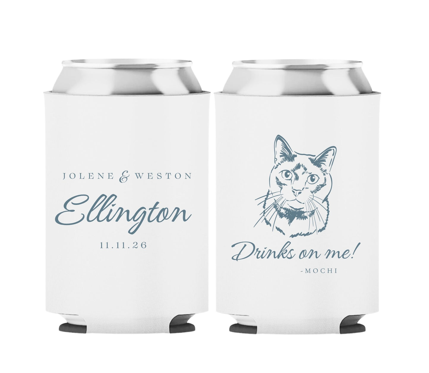 Personalized Wedding Koozies Ellington