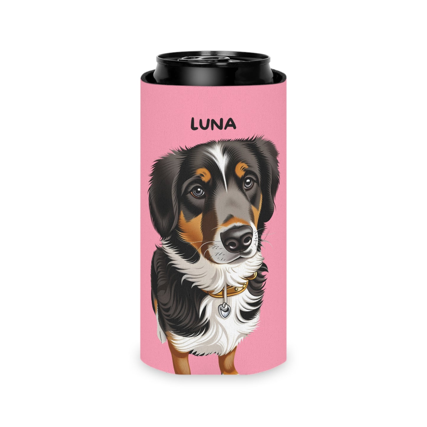 Pink Personalized Pet Can Koozie