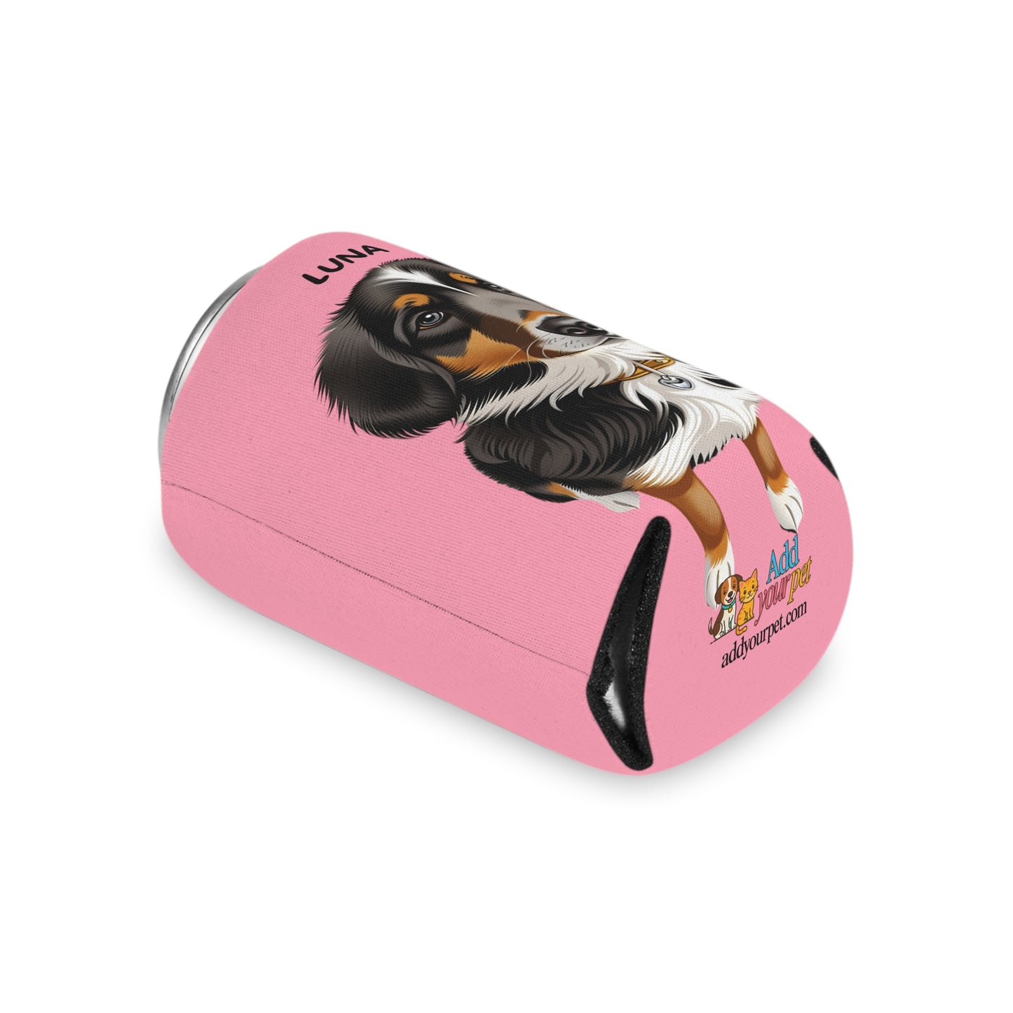 Pink Personalized Pet Can Koozie