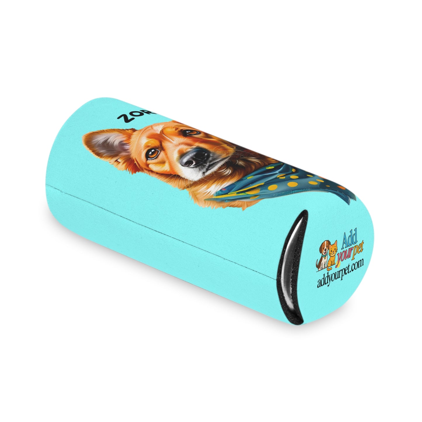 Light Aqua Personalized Pet Can Koozie