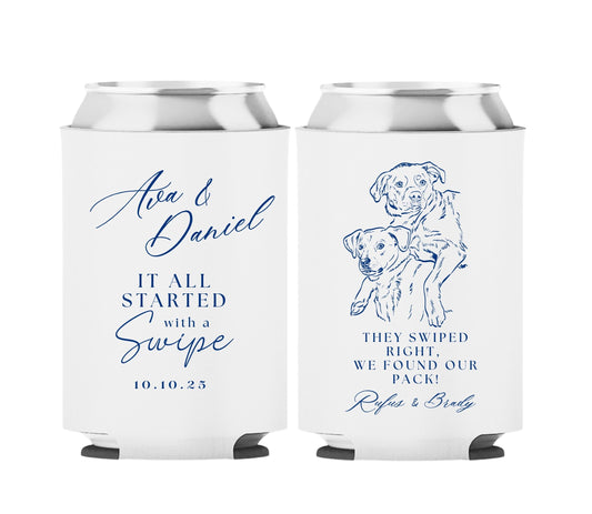 Personalized Wedding Koozies Ava & Daniel